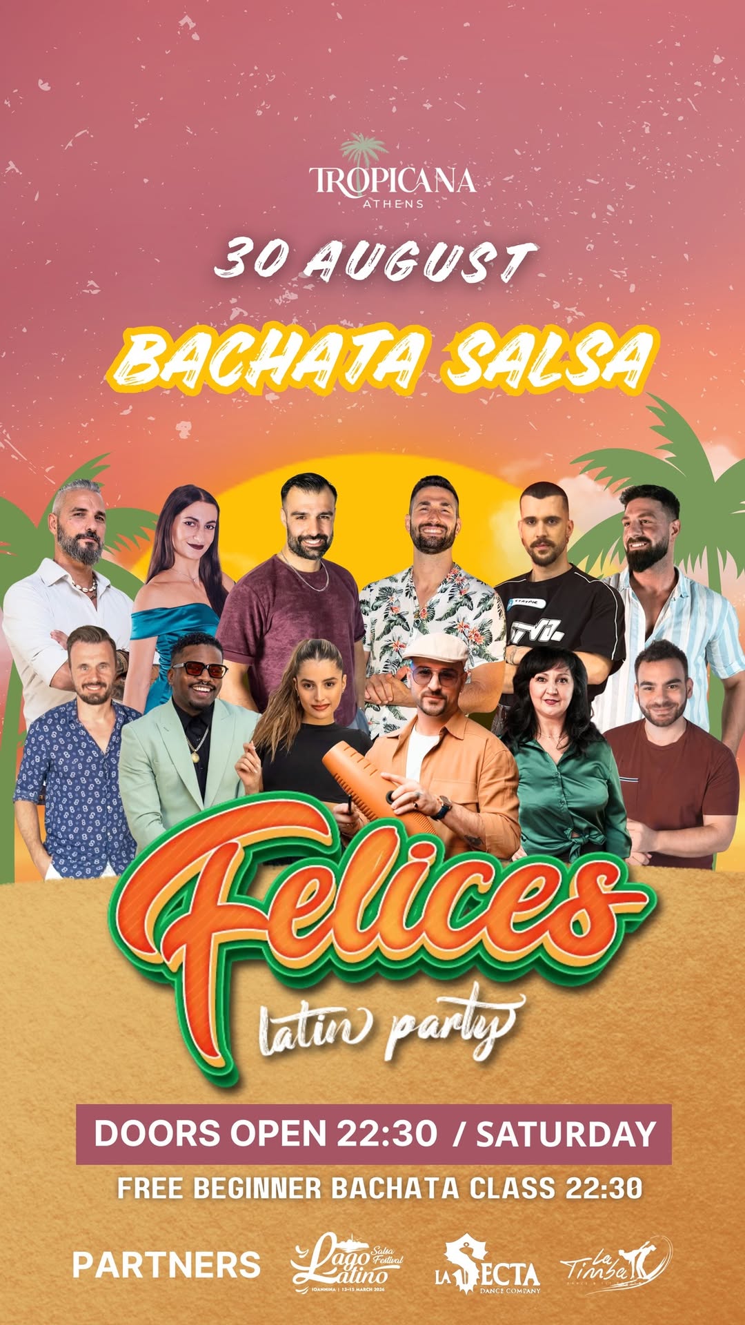 SALSA BACHATA PARTY 30 August FELICES On Saturday At Tropicana Latin Bar Athens