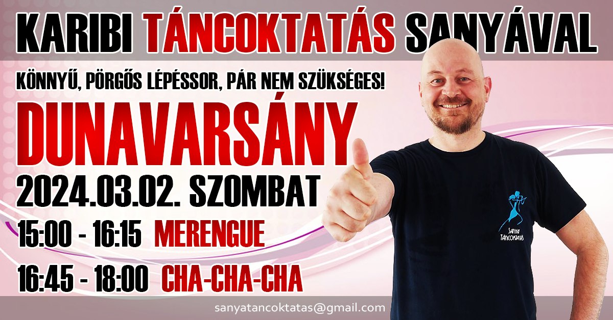 Karibi Táncoktatás Sanyával - Dunavarsány