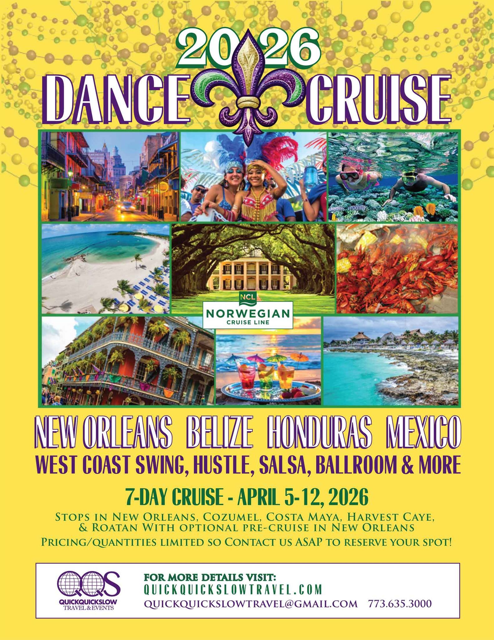 DANCE CRUISE 2026: New Orleans, Belize, Honduras, Mexico