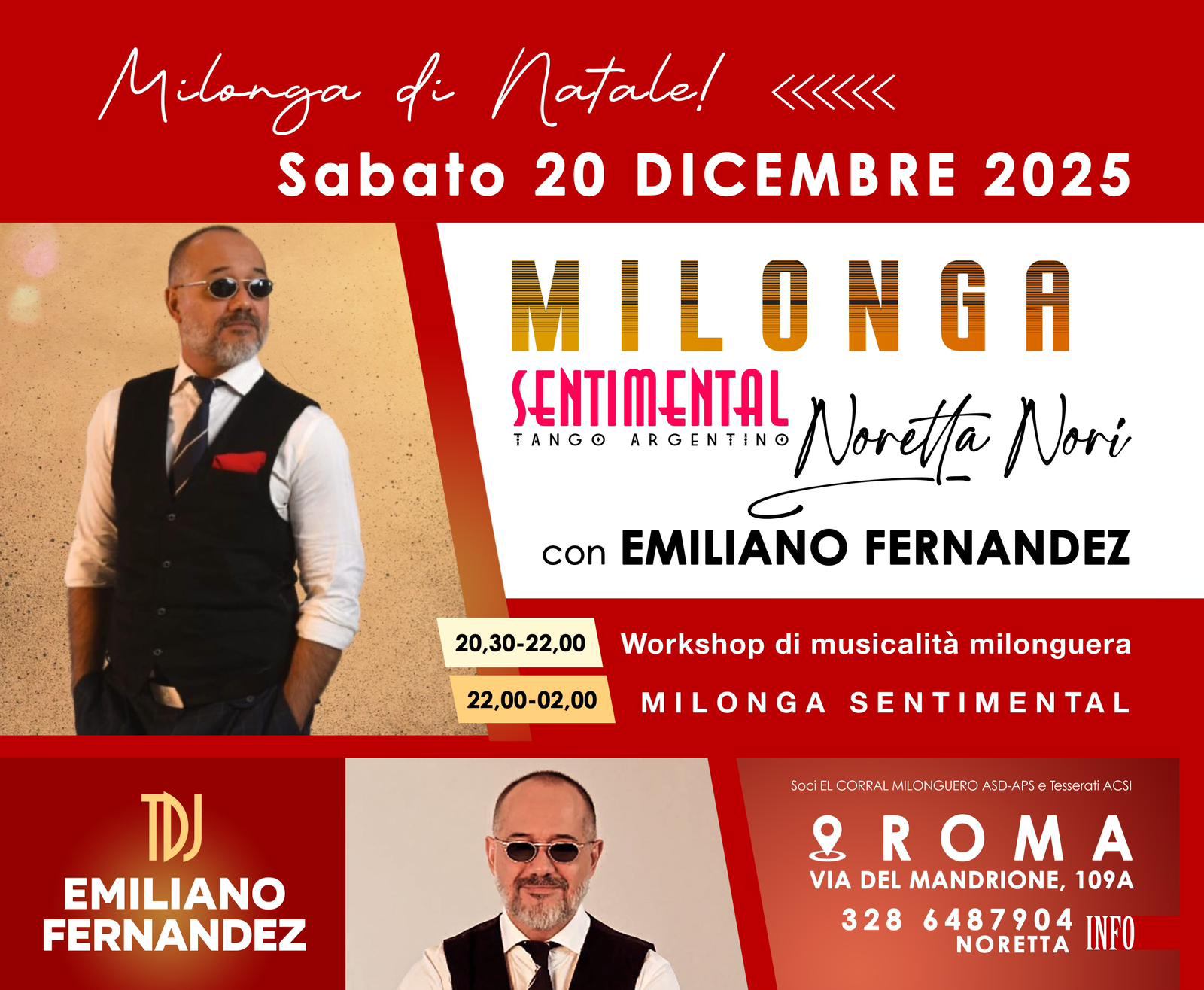 Milonga Sentimental, in Festa di Natale - TDJ Emiliano Fernandez