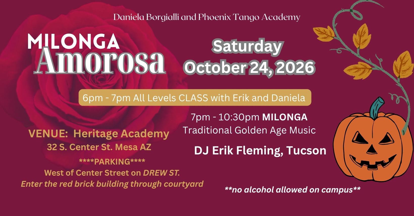 Milonga Amorosa - October Edition with DJ Erik Fleming