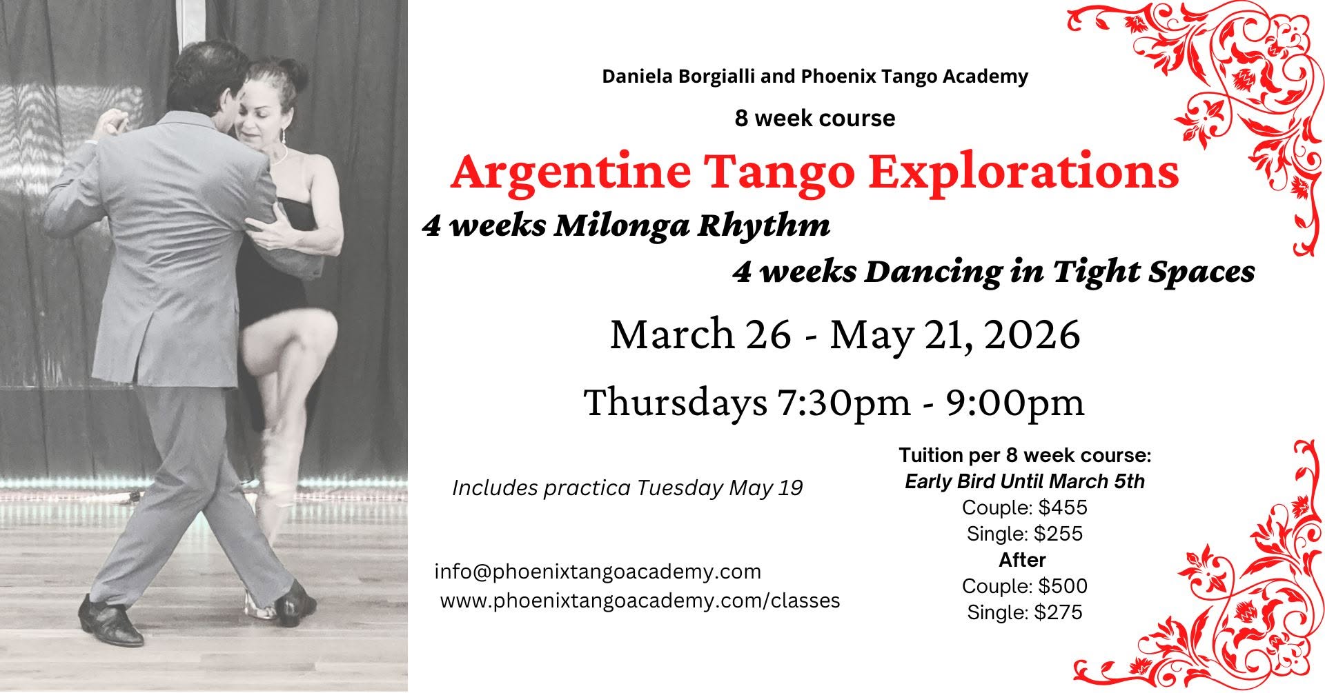 Tango Explorations: Milonga and Dancing in tight spaces
