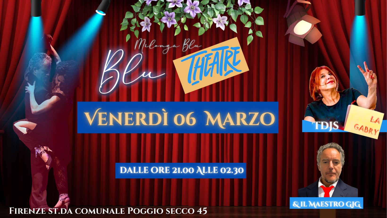 Milonga Blu Theatre, prima di Marzo con Tdj La Gabry
