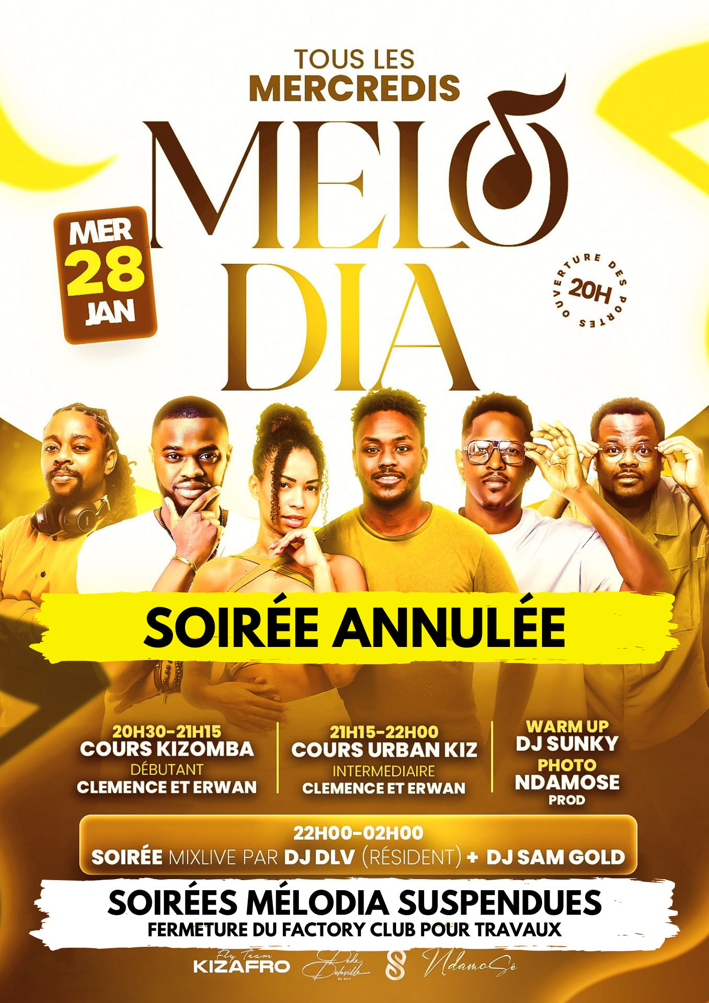 ✨️ MÉLODIA - TOUS LES MERCREDIS. KIZOMBA PARTY - SOIRÉE ANNULÉE ✨️