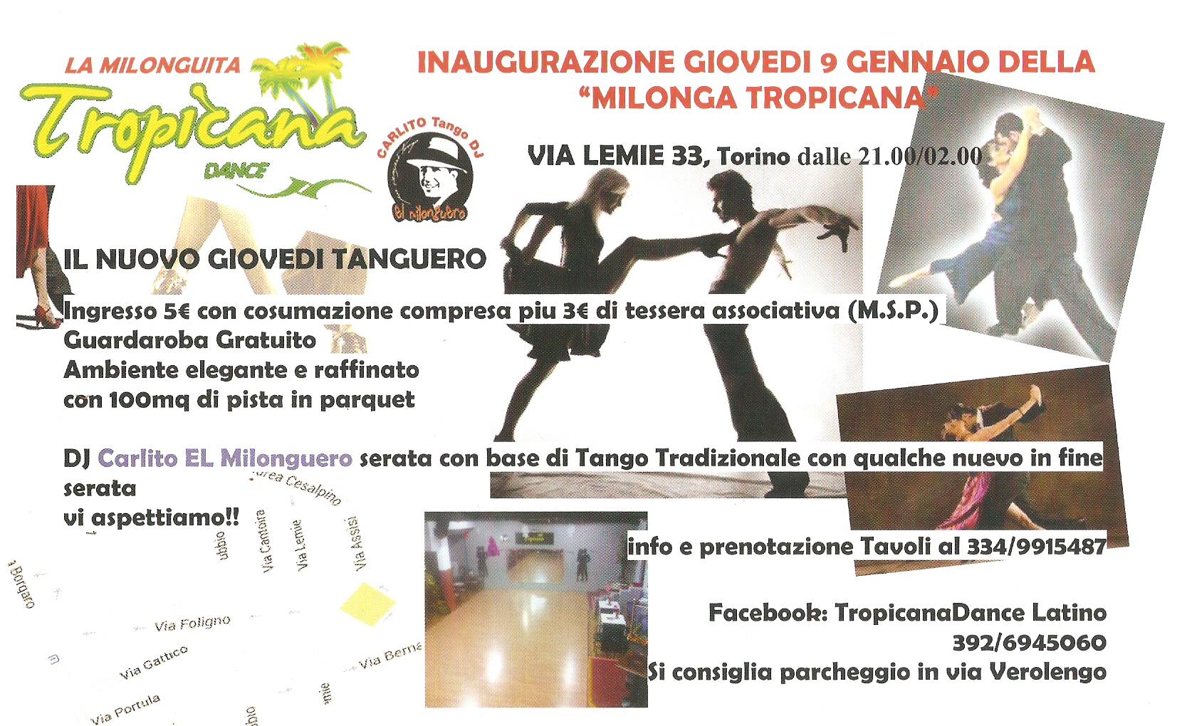 Tutti i Giovedì MILONGA TROPICANA