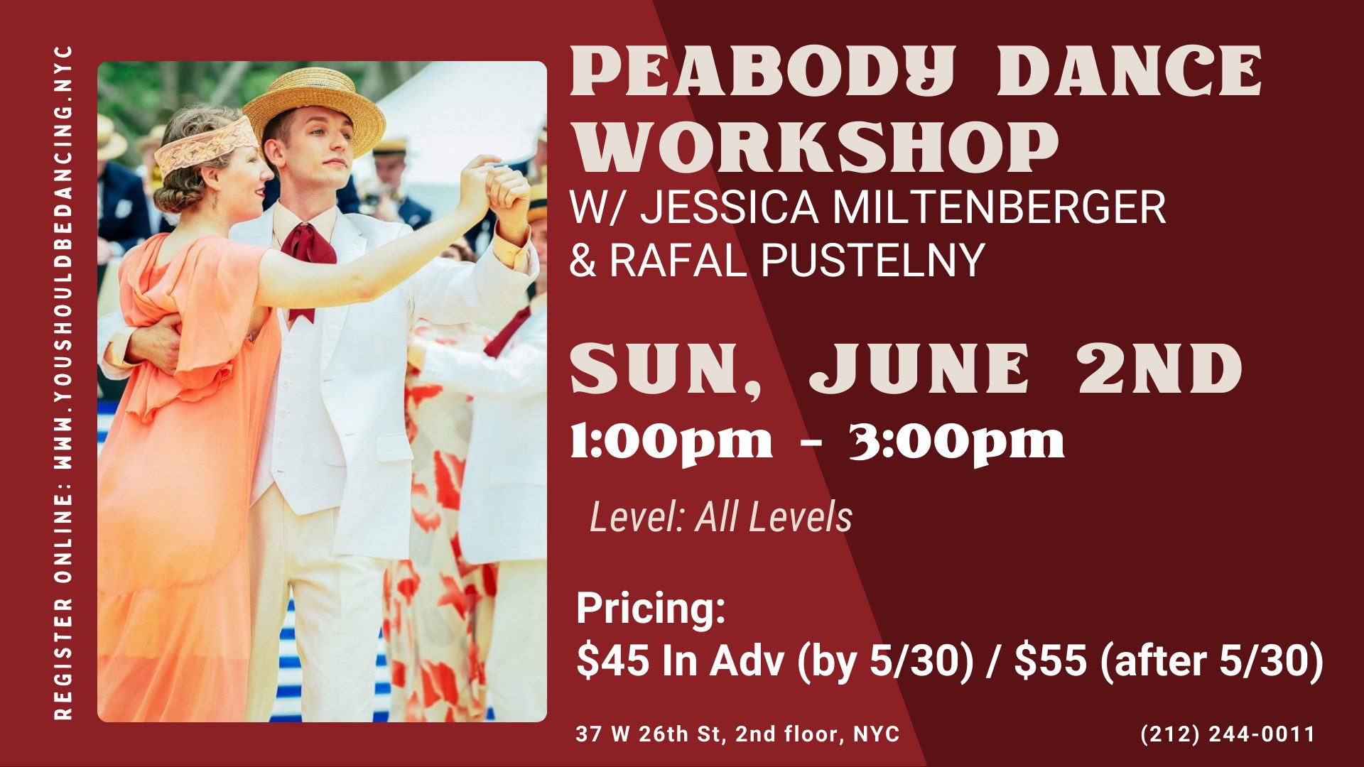 Peabody Dance Workshop with Jessica Miltenberger & Rafal Pustelny