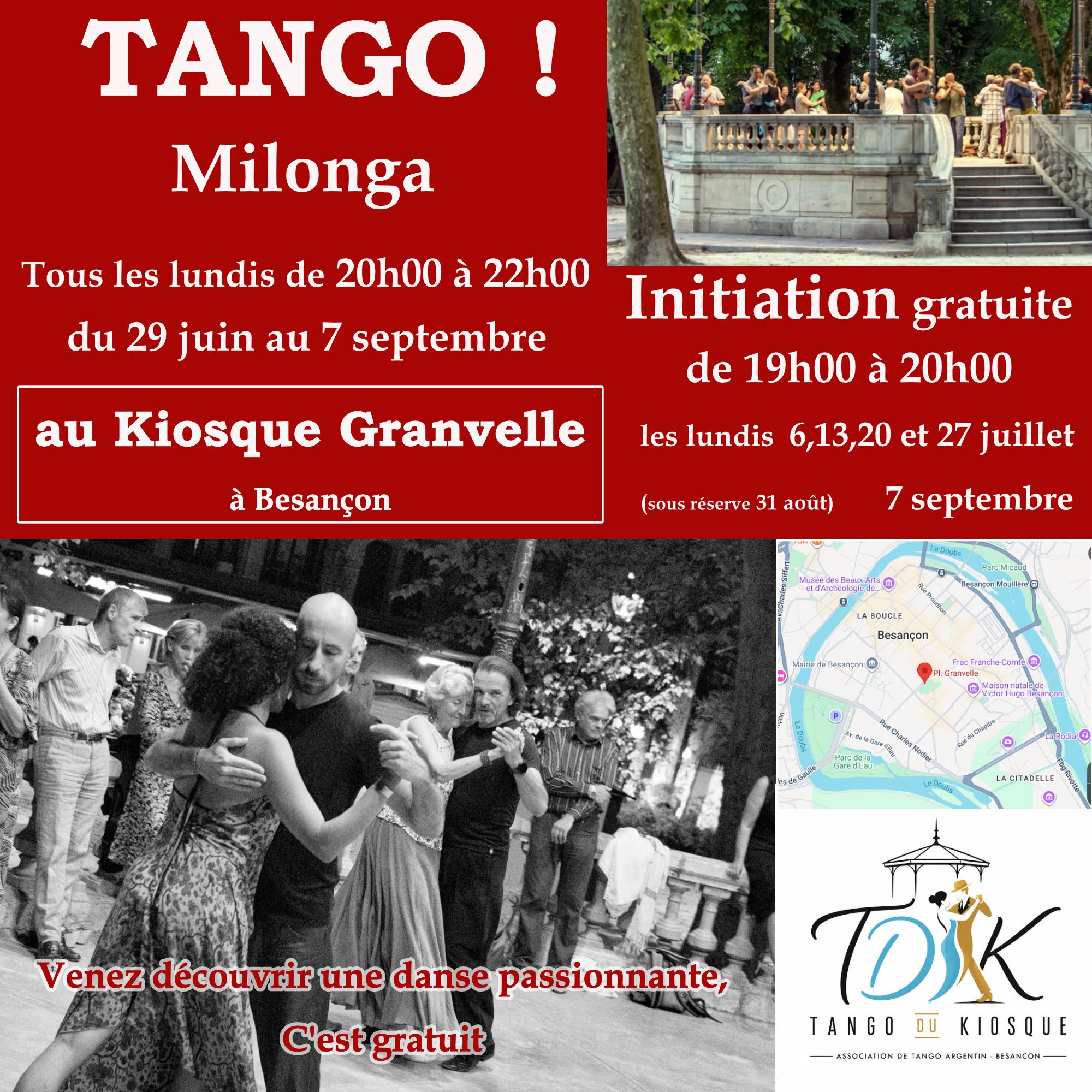 Un premier pas suffit parfois pour découvrir une passion. Venez découvrir le Tango Argentin!