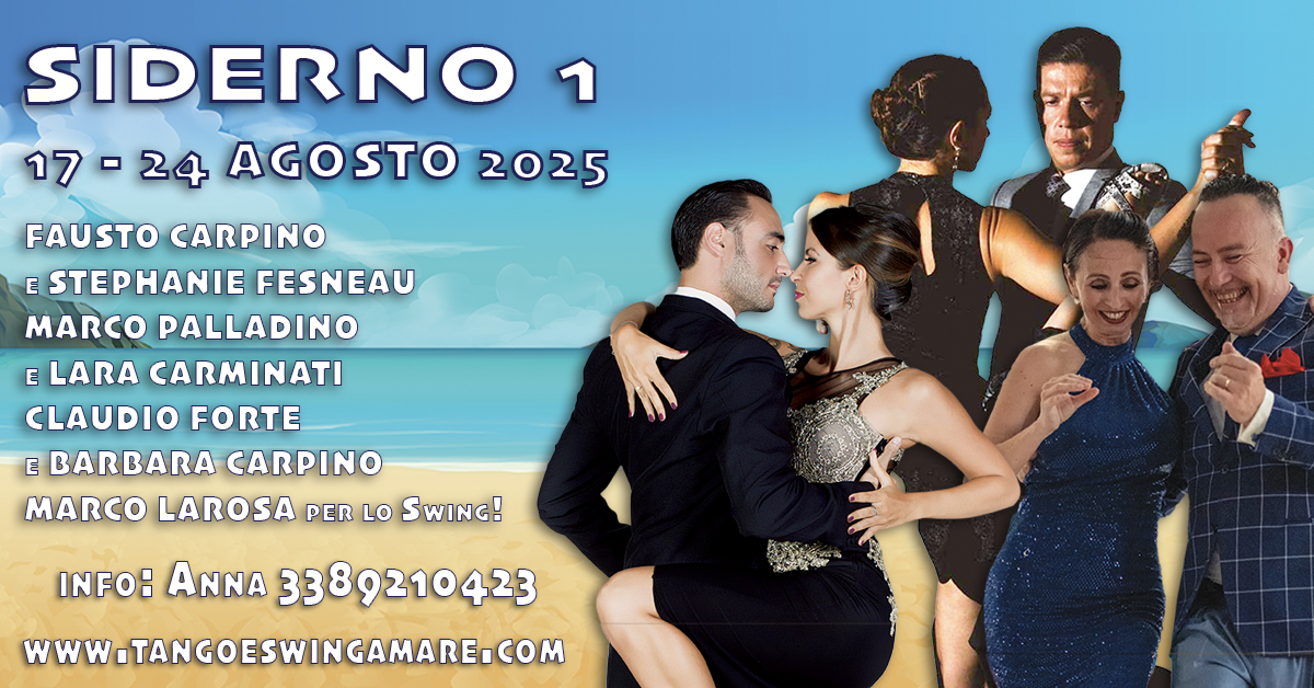 Vacanza Tango&swing...a mare! Dal 17 al 24 agosto 2025