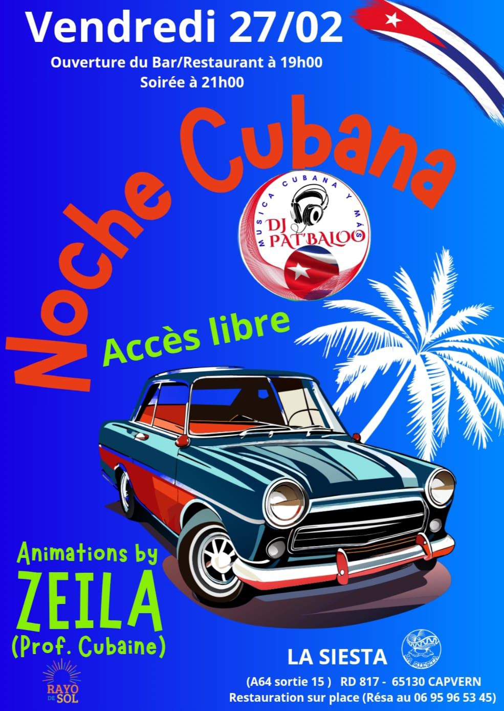 La nuit cubaine à La Siesta de Capvern