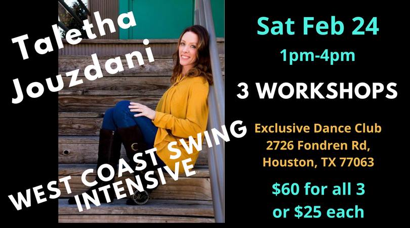 Taletha West Coast Swing Intensive Sat Feb 24!