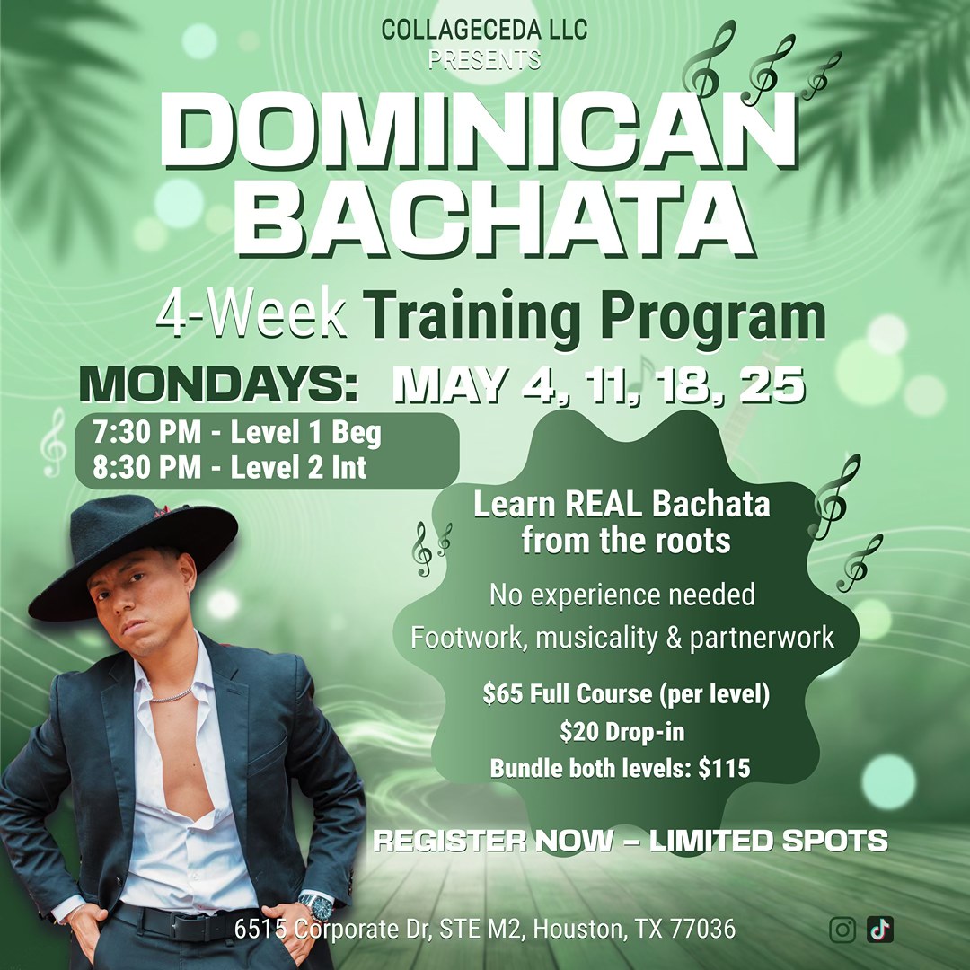 Dominican Bachata 4 Week Program (May, Houston)
