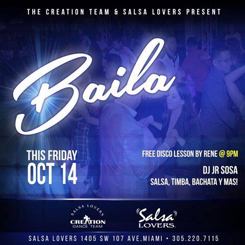 BAILA hosted by Salsa Lovers & Creation Dance Co.