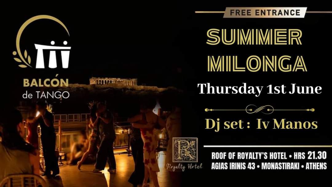Summer milonga - Balcon de tango - Monastiraki