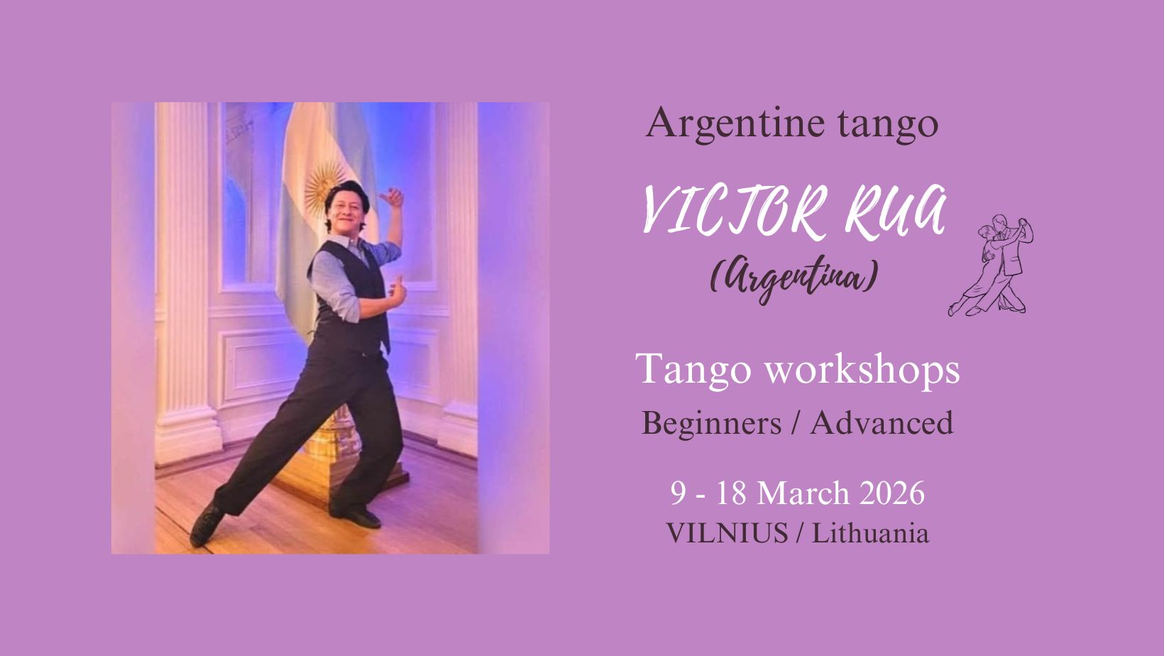 Tango seminarai su VICTOR RUA (Argentina) Vilniuje