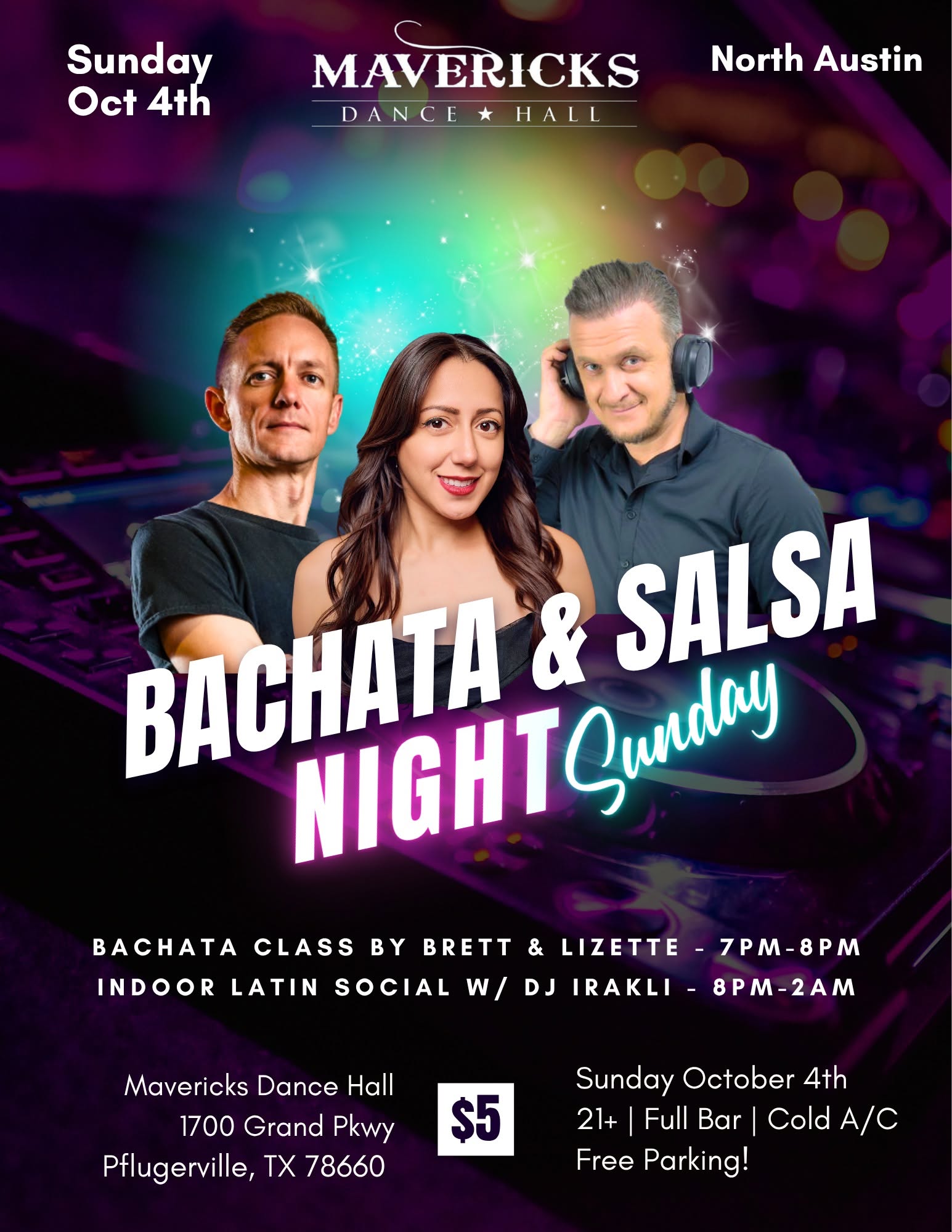 Bachata & Salsa Sunday at Mavericks!