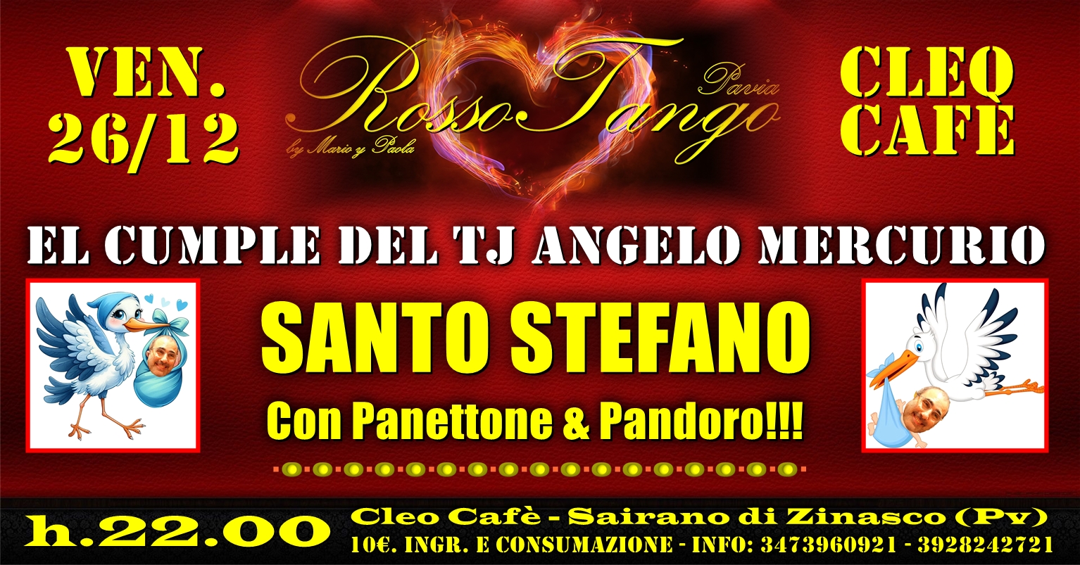 RossoTango di S. Stefano con Angelo Mercurio Tj & Cumplé