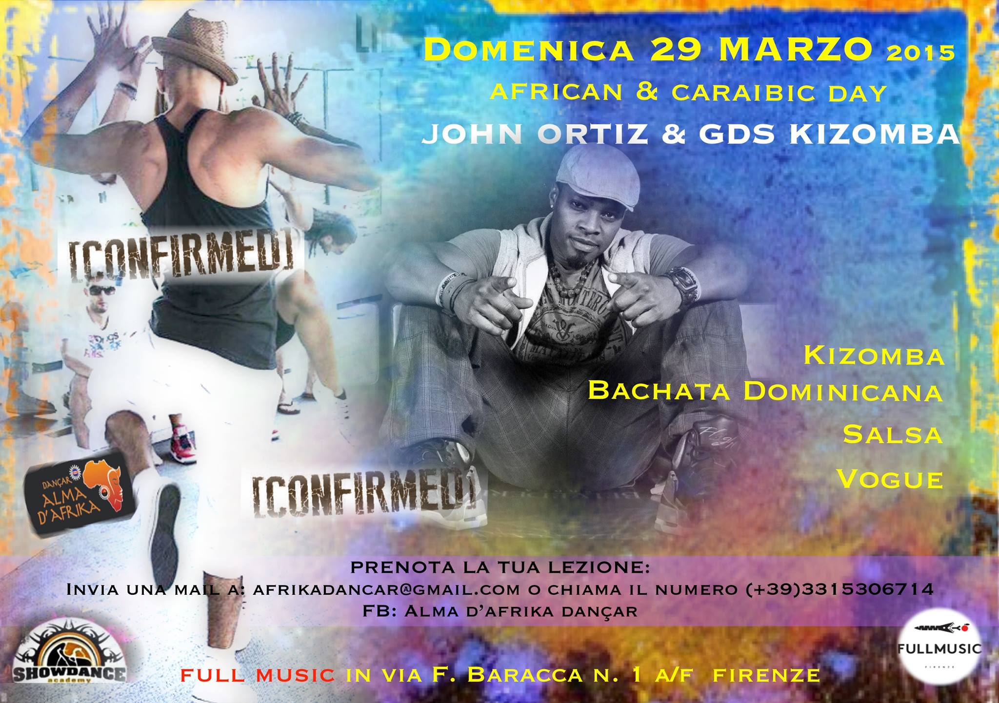 JOHN ORTIZ & GDS KIZOMBA **AFRICAN & CARAIBIC DAY ** Dom. 29 Marzo 2015