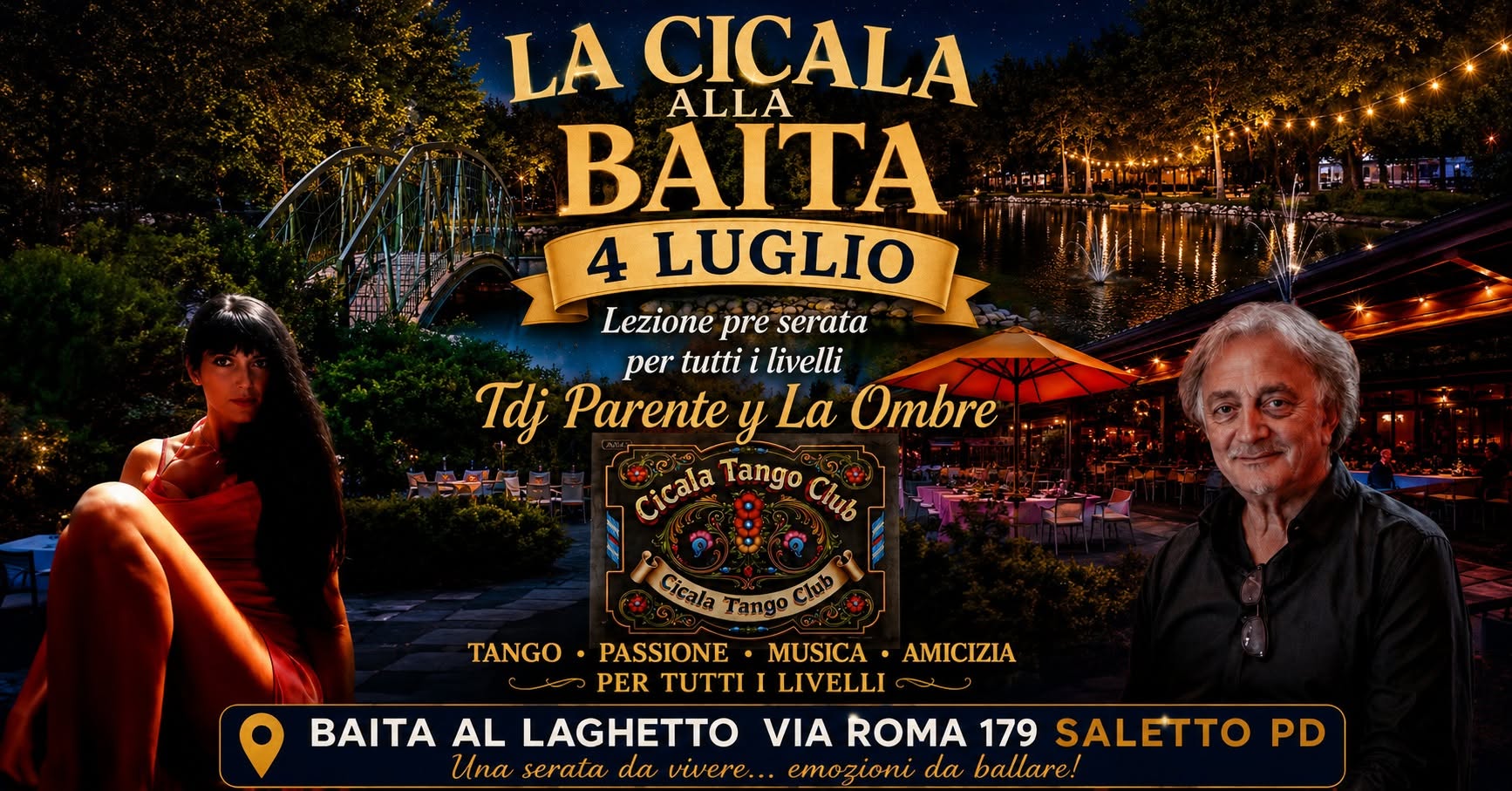 La Cicala alla Baita Milonga sotto le stelle - Con Tdj Franco Parente y Tdj La Ombre