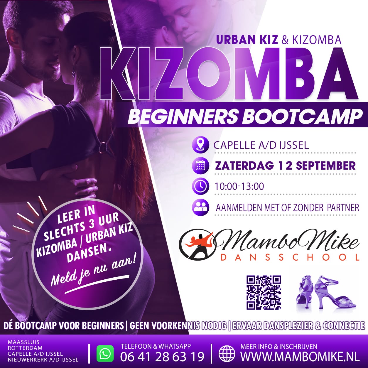 Kizomba Beginners Bootcamp - zaterdag 12 september 2026
