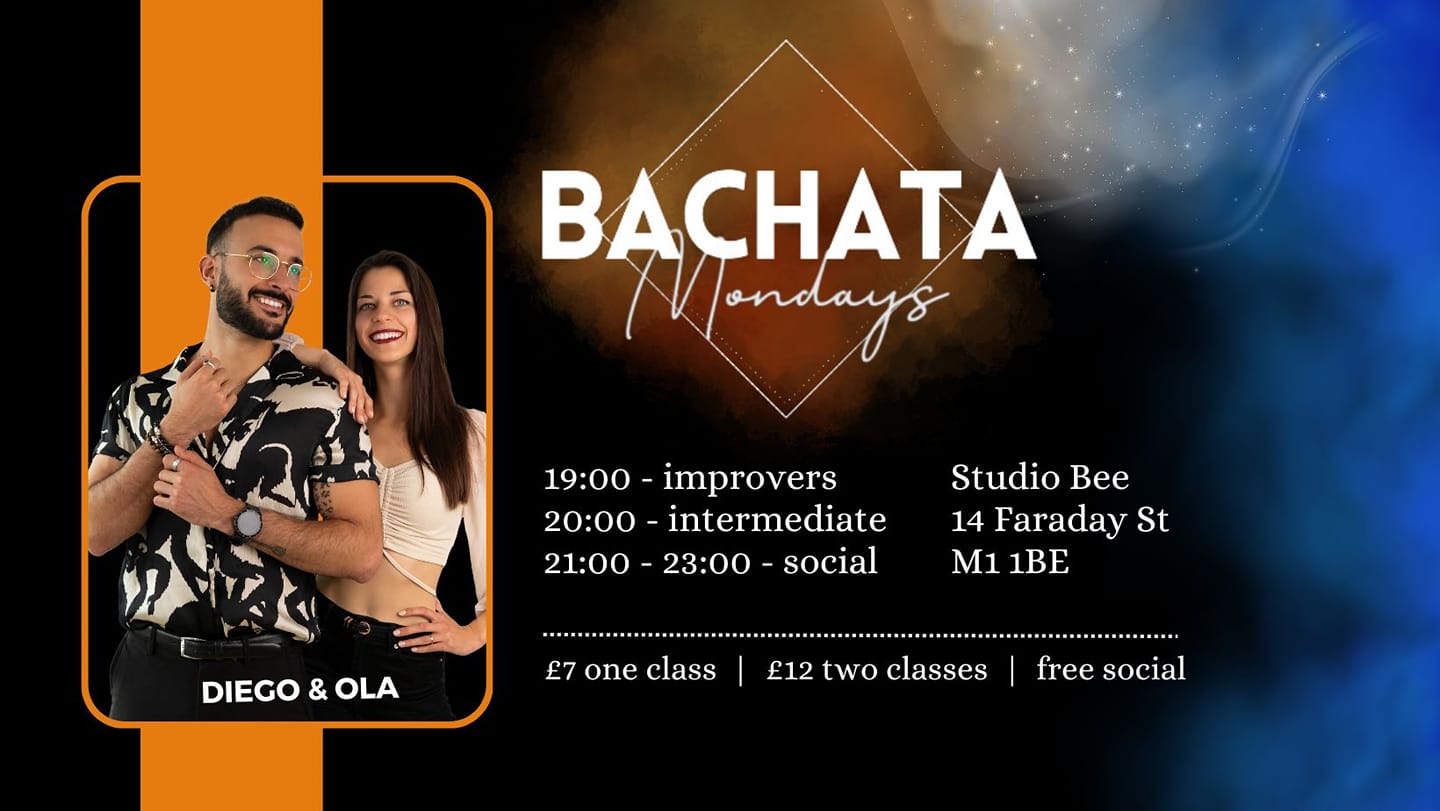 BACHATA MONDAYS by Diego & Ola at STUDIO BEE