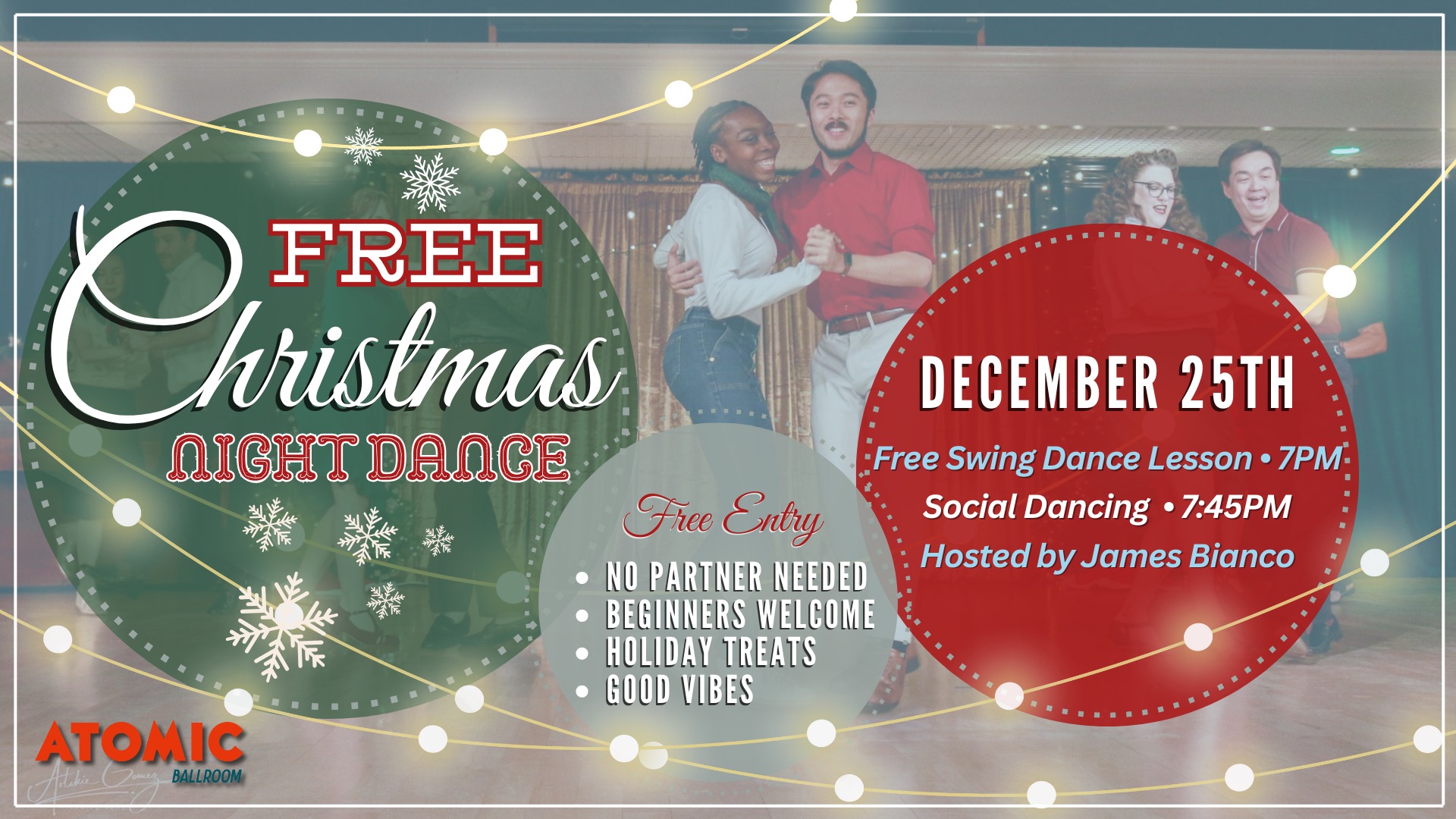 Free Christmas Swing Dance at ATOMIC Ballroom!