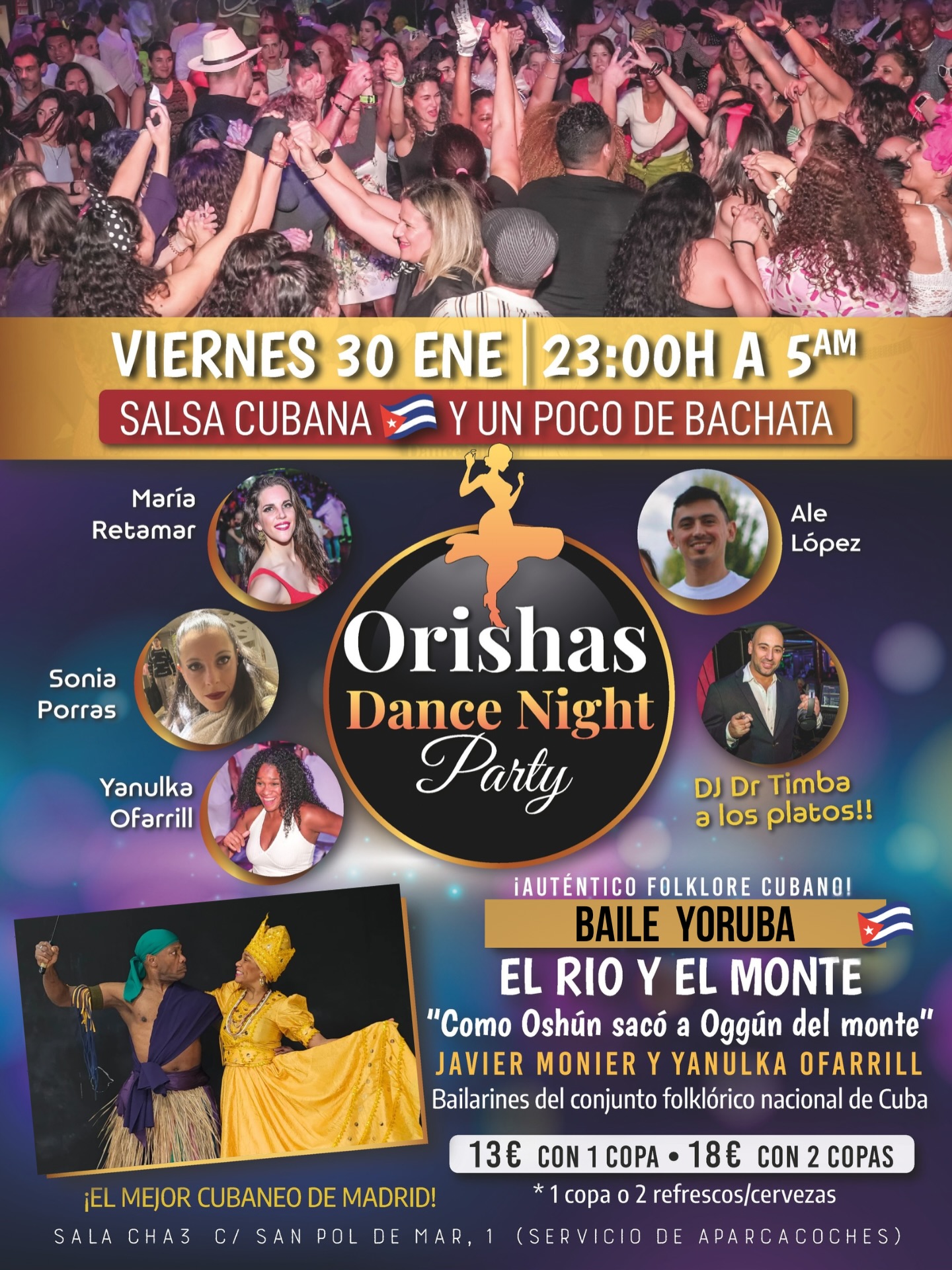 Orishas π»ππππ βππππ₯ βππ£π₯πͺ - Social de salsa y folklore cubano en Cha3
