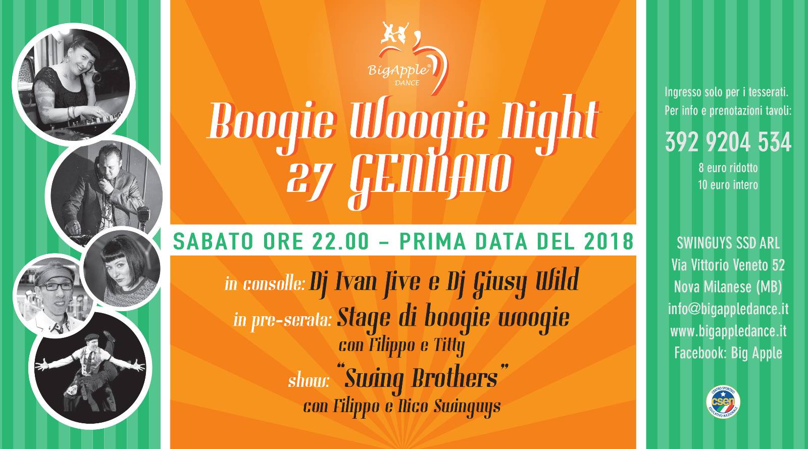 Boogie Woogie Night con stage e Show