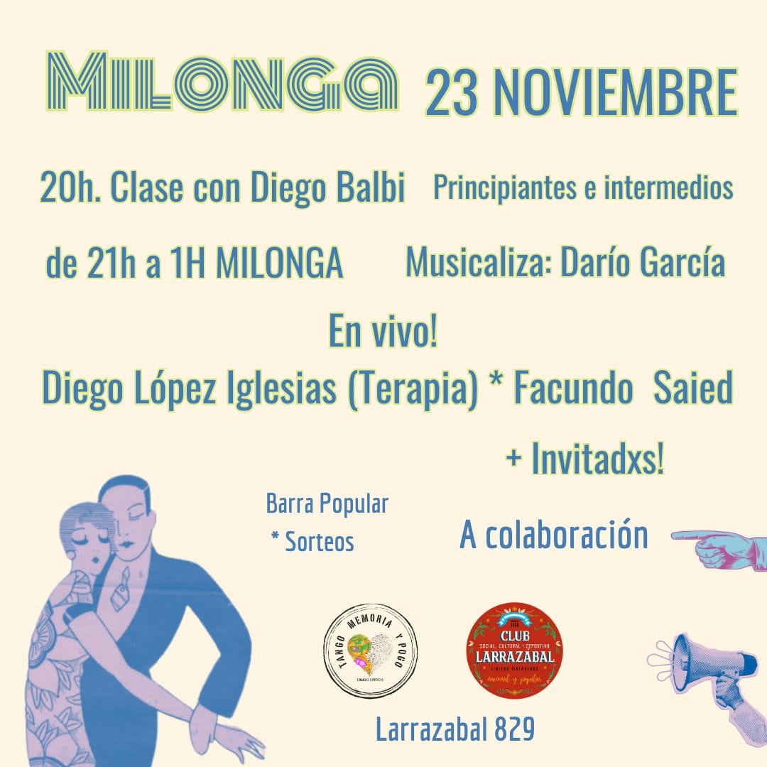 MILONGA en el Club Social, Cultural y Deportivo Larrazabal