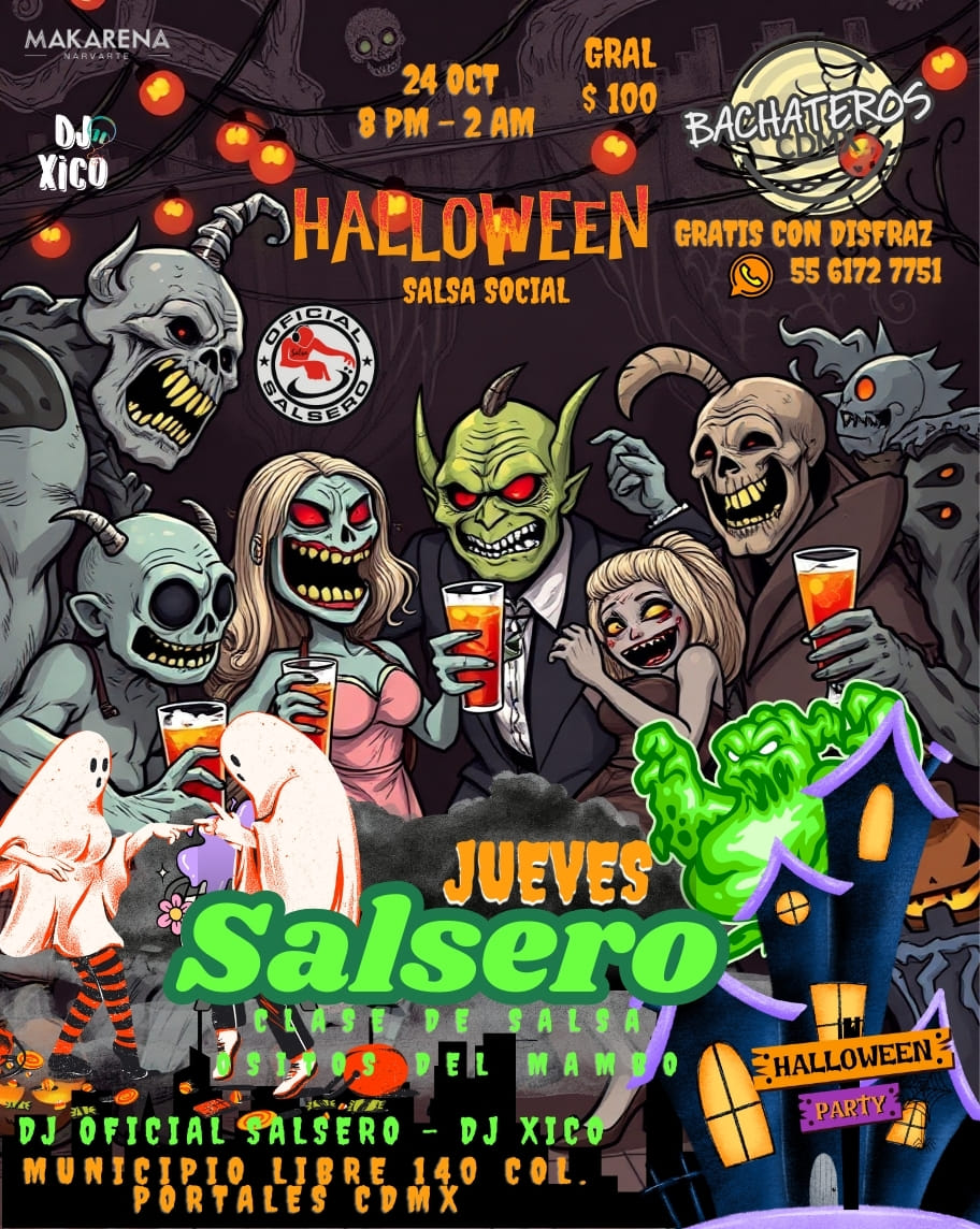 🤗 Jueves 🎃Halloween Salsero 🪇