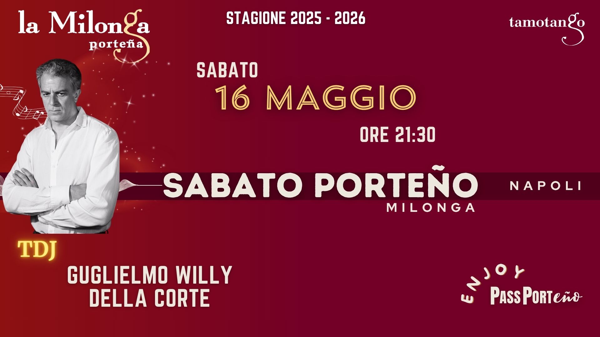Sabato Porteรฑo - TDJ Guglielmo Willy Della Corte