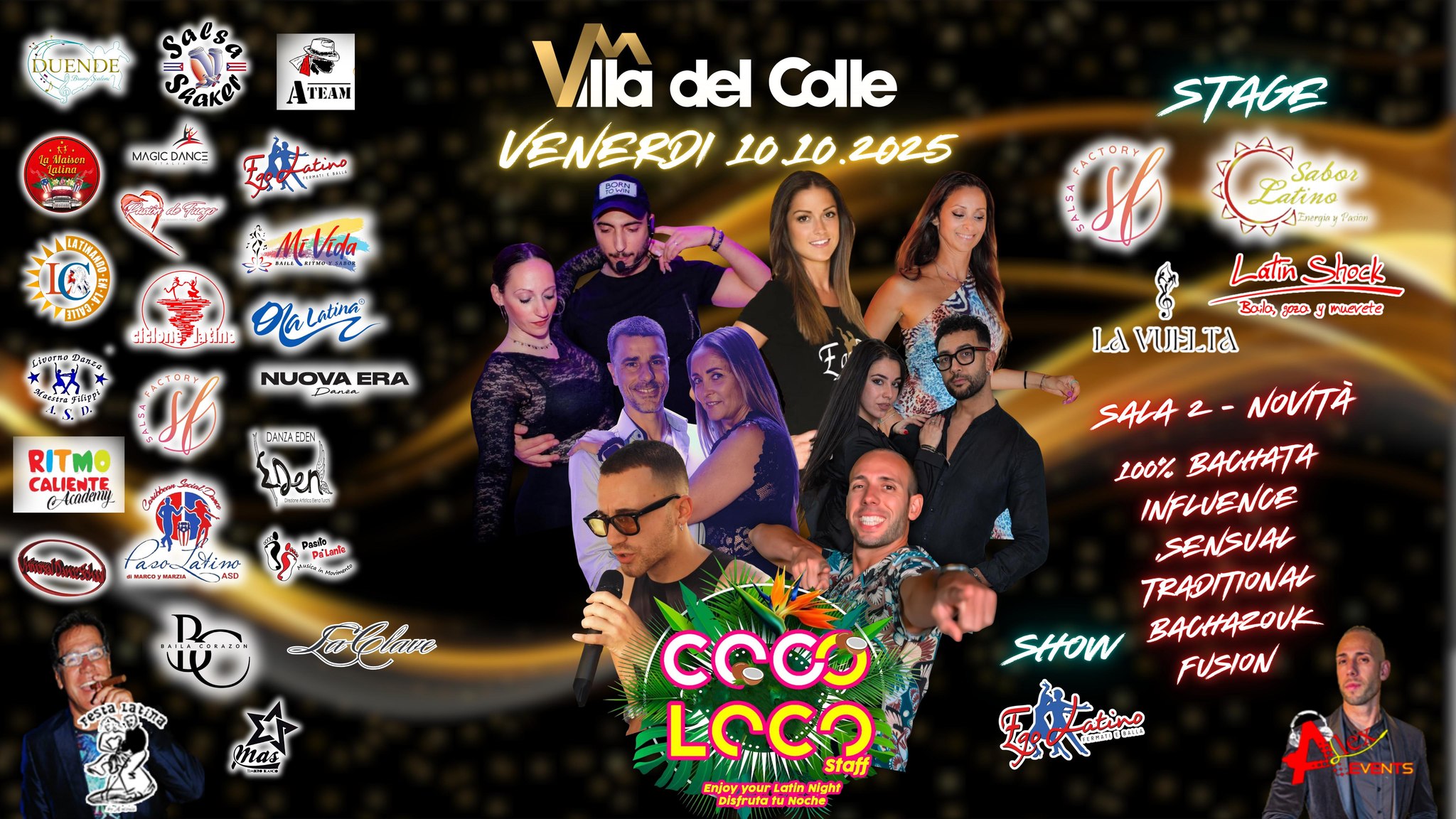 Venerdi 10 10 25 CocoLoco Latino @Villa del Colle