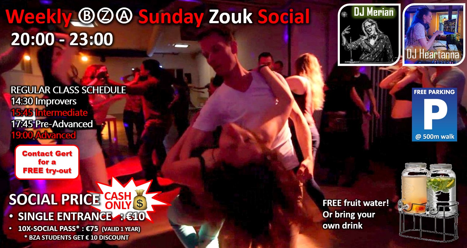 β·ββΆ Sunday Zouk Social - Mar 8 - Your Weekly Zouk Vitamins!