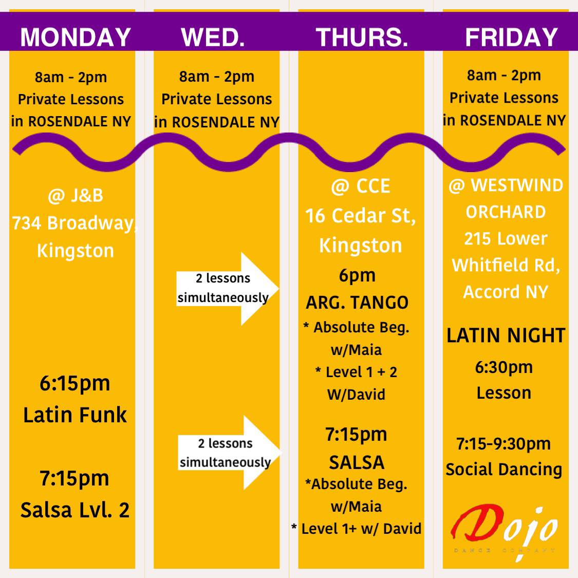 Tango & Salsa Weekly lessons !