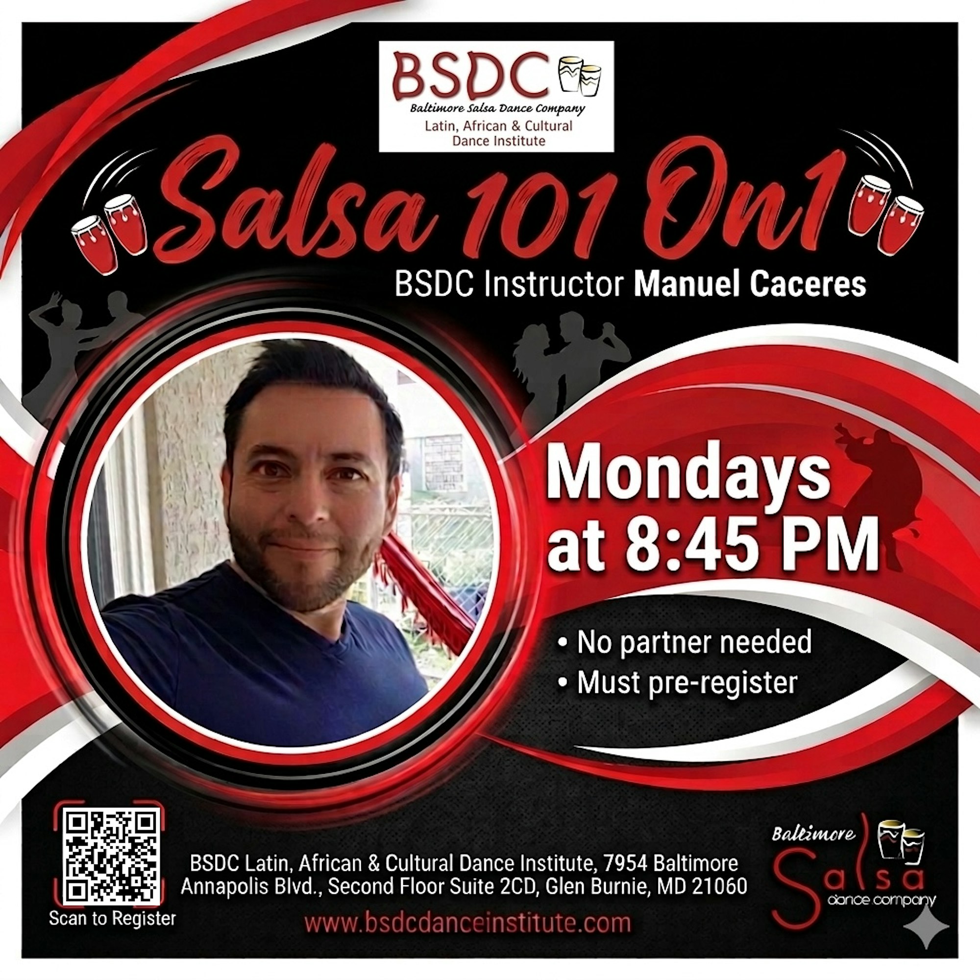 Salsa Lessons for Beginners! New Spring Series! Mondays @8:45pm!