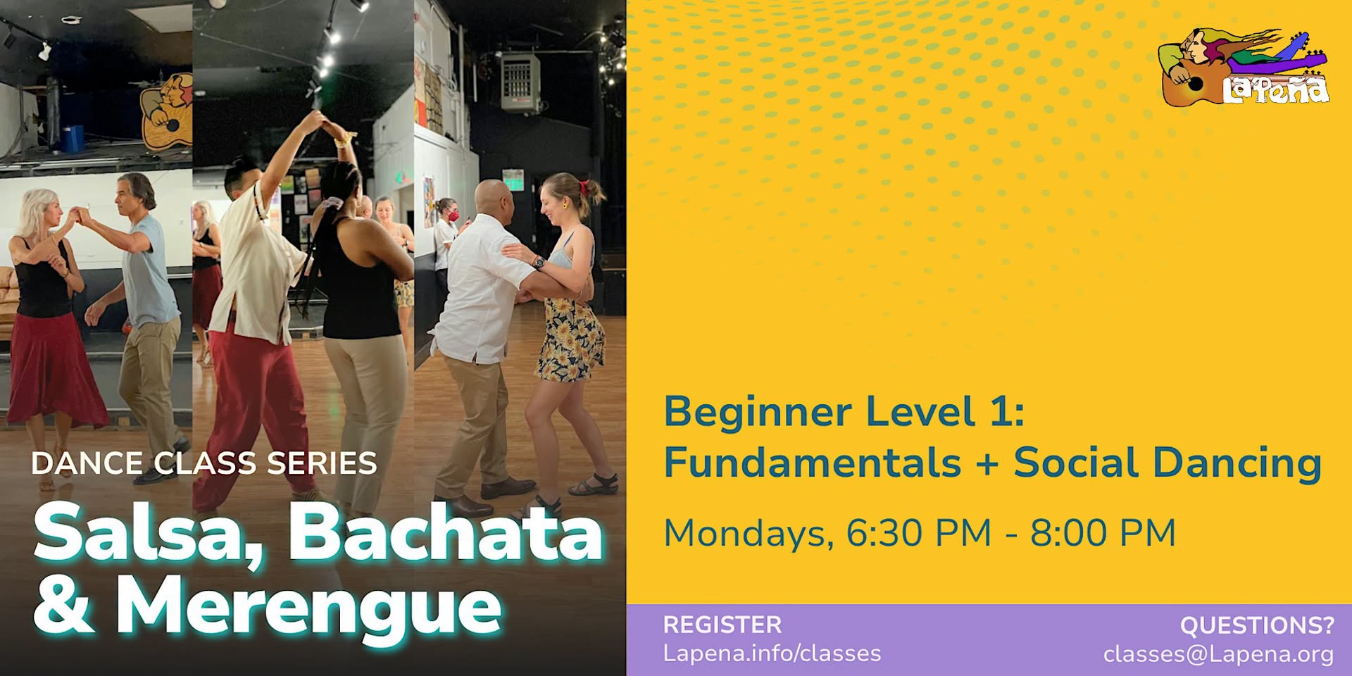 Salsa, Bachata & Merengue Class Beginner 1: Fundamentals + Social Dancing