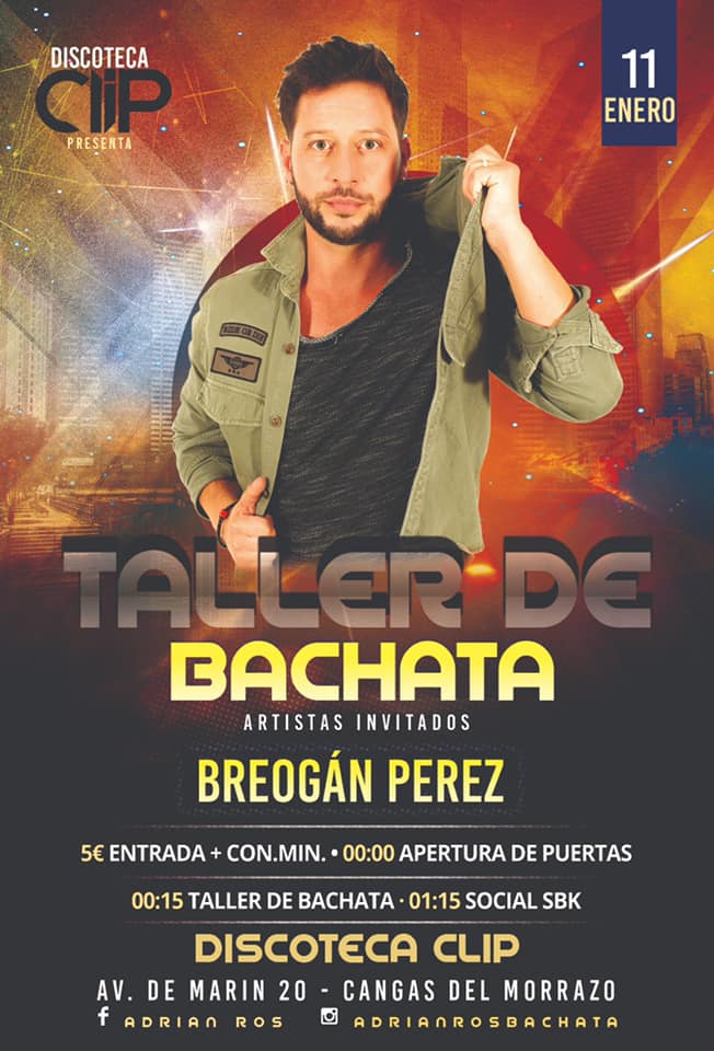 Taller de Bachata con Breogán Pérez- Discoteca Clip