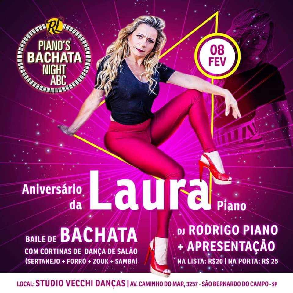 Pianos Bachata Night - Aniversário - Laura Piano