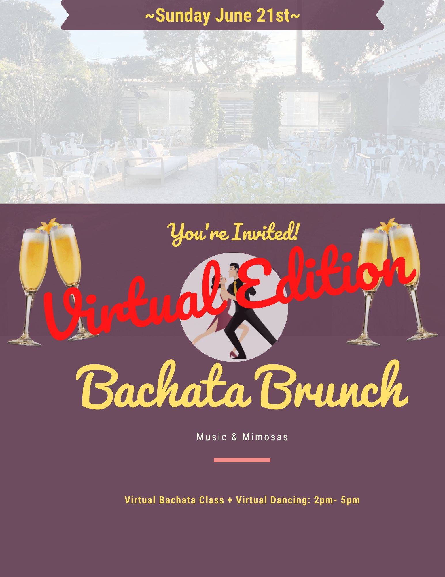 Virtual Bachata Brunch: Free Online Bachata Class & Music