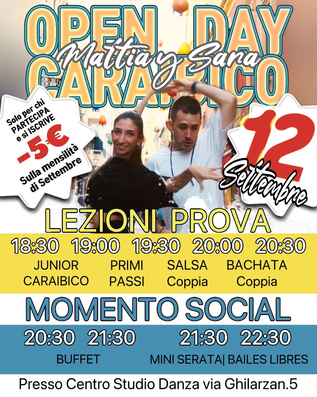 π₯β Open Day Caraibico - Lezioni prova + Buffet e Party π₯³βπβ