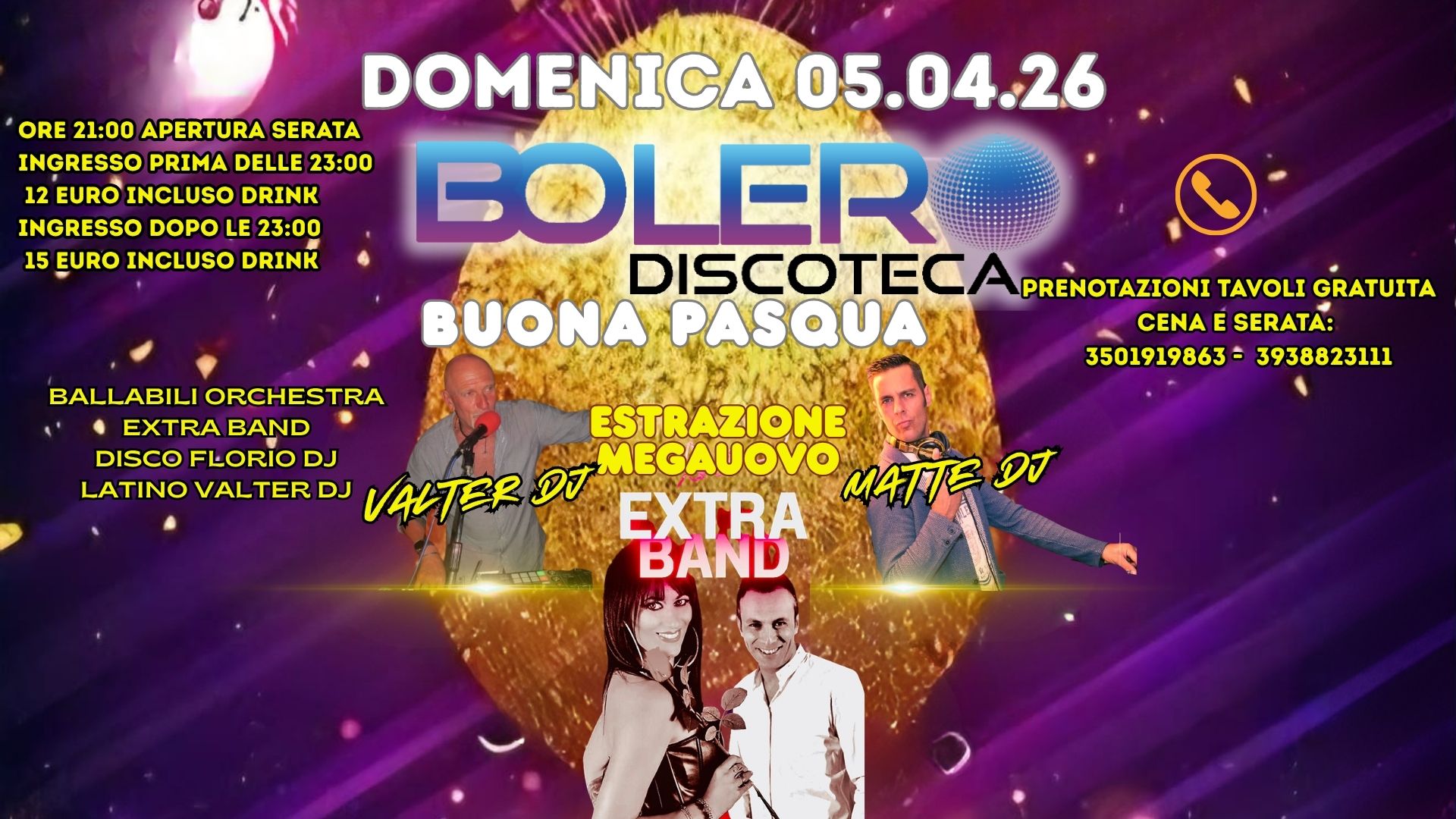 Domenica 05 04 26 πππππ ππππππ Discoteca BOLERO Multisala