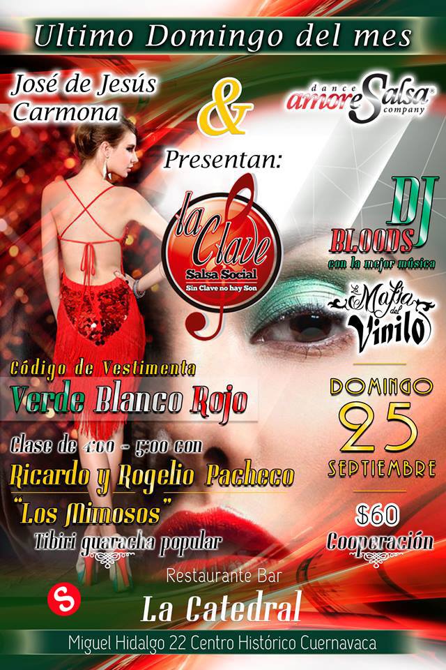 La Clave Salsa Social Septiembre tri-color party