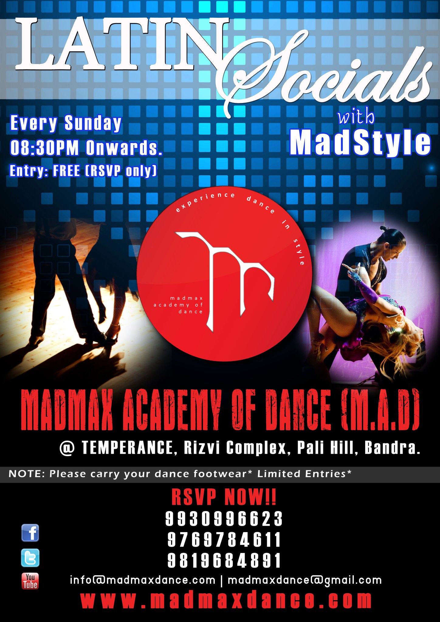 "Free bachata Workshop & Latin Social" with Madstyle