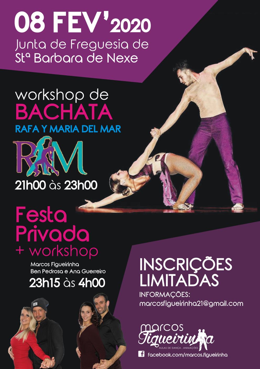 Workshop de Bachata com Rafa y Mª Mar + Festa Privada