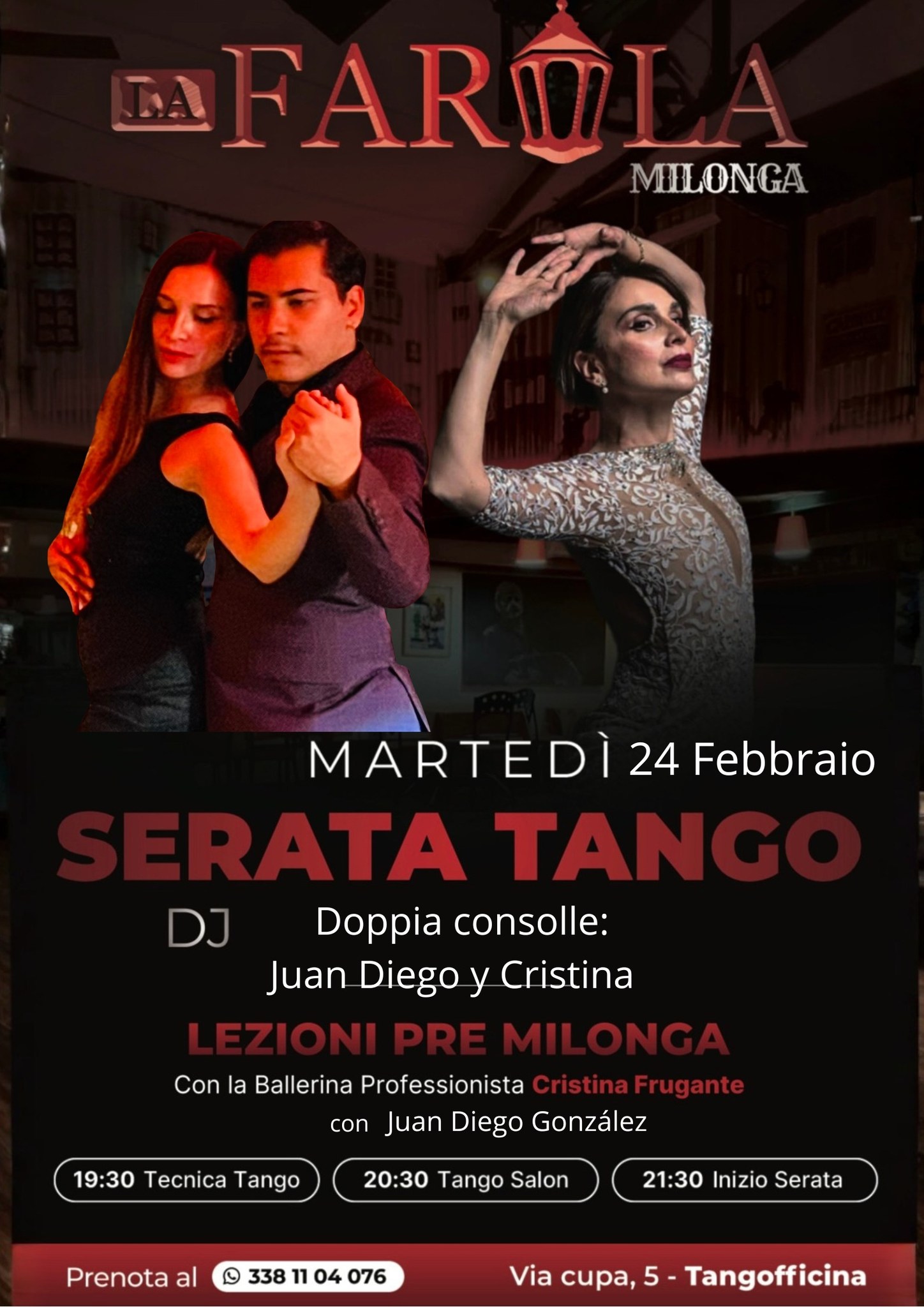 MILONGA la FAROLA con Juan Diego González & Cristina Frugante