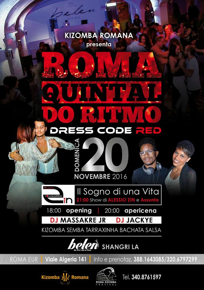 Roma Quintal do Ritmo - Dom. 20 Nov. al Belen Club