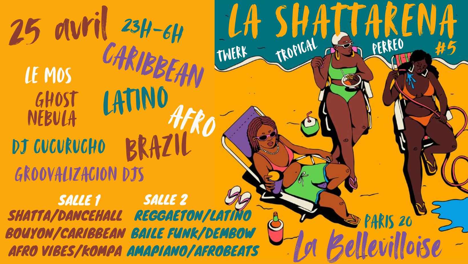 La Shattarena - Tropical vibes Party à La Bellevilloise !!