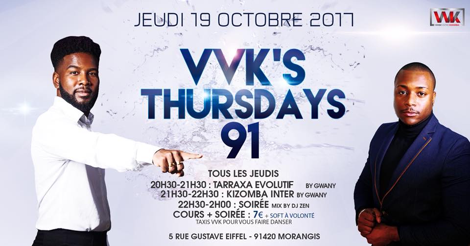 JEUDI KIZOMBA 19Octobre VVK’S THURSDAYS 91