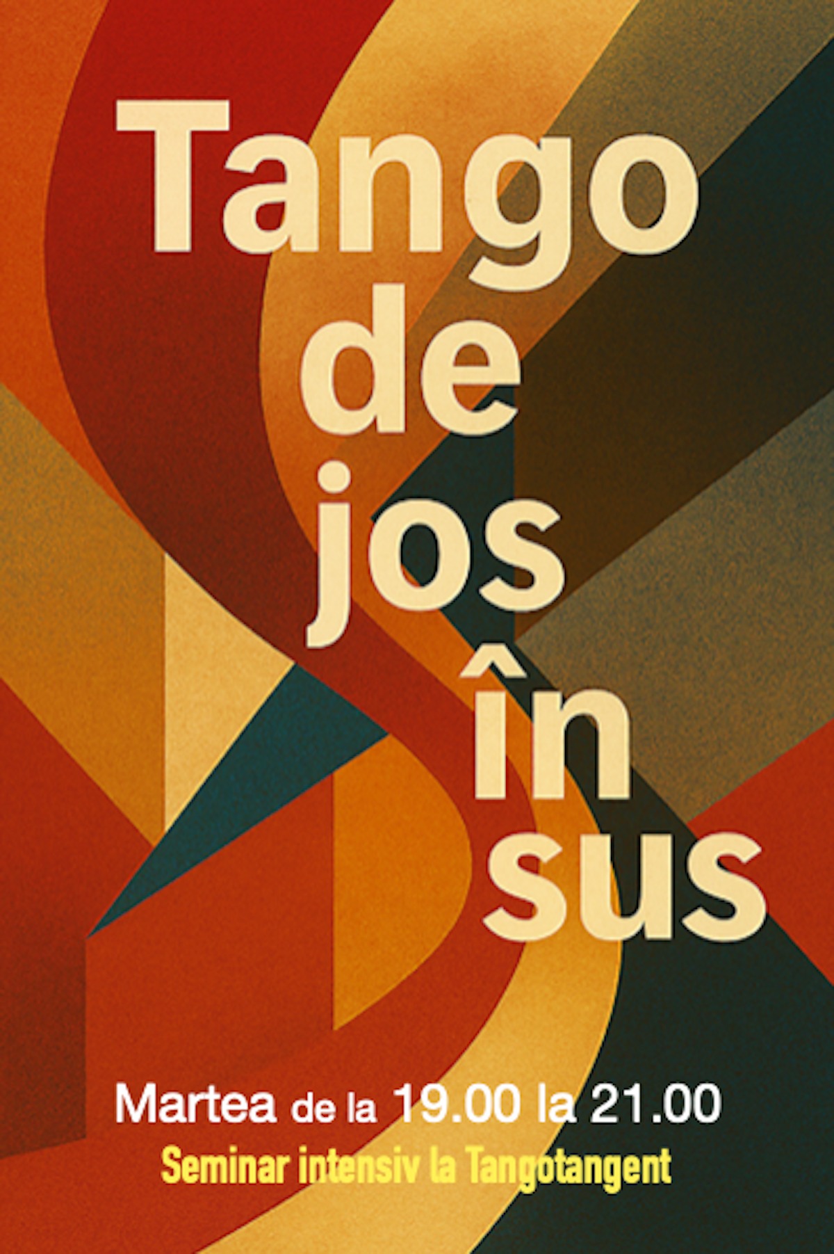 Tango de jos in sus - explorarea celor 4 tehnici esentiale, martea de la 19.00!