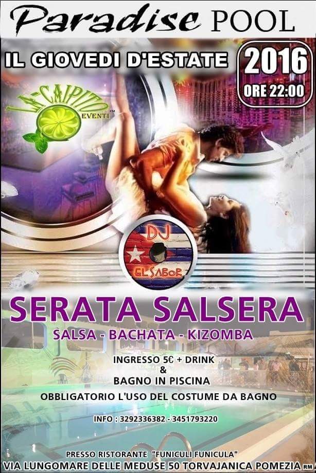 Tutti I Giovedì Salsa Kizomba Bachata En La Piscina