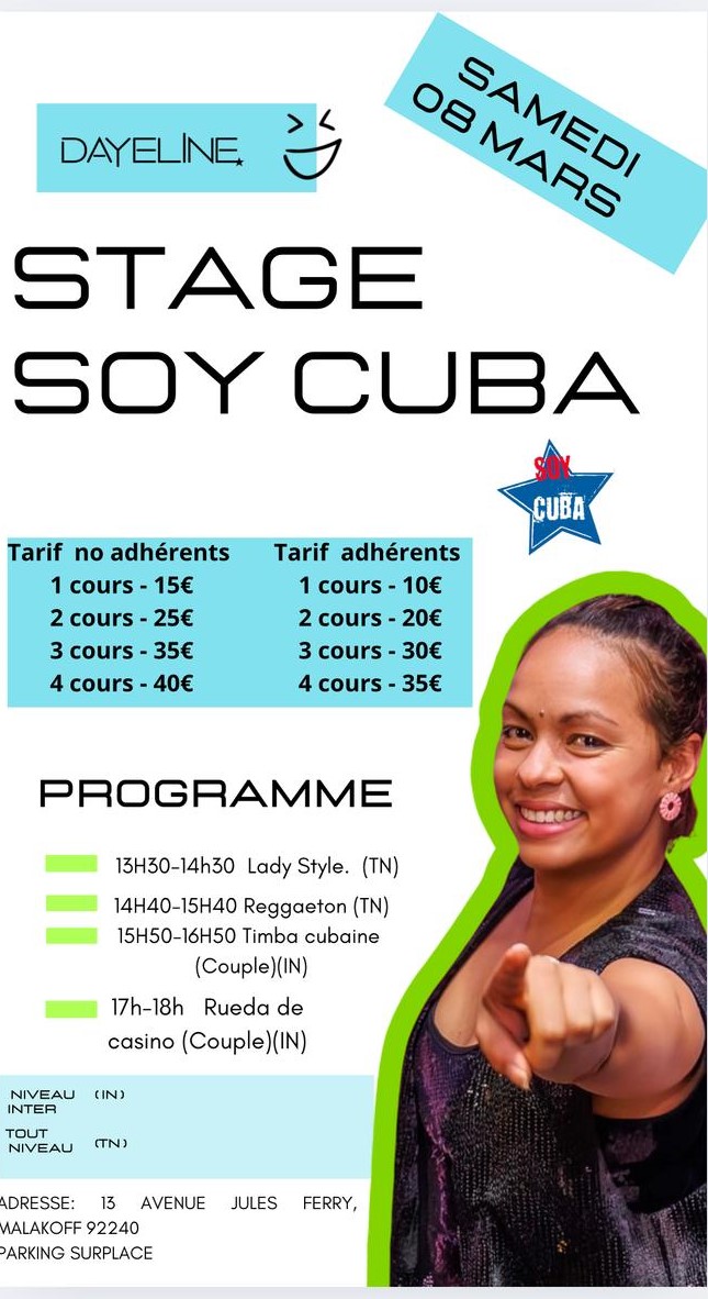 stage danses cubaine avec Dayeline